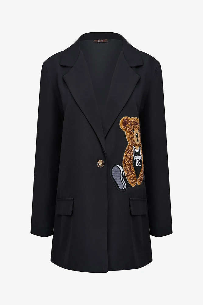 Blazer à patch ours | Ema&Carla