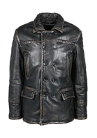 Freaky Nation – Men's Long Leather Jacket Used Black