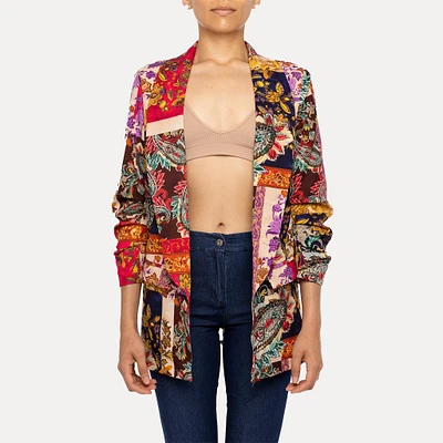 Astrid — Postcard Blazer Patchwork Print