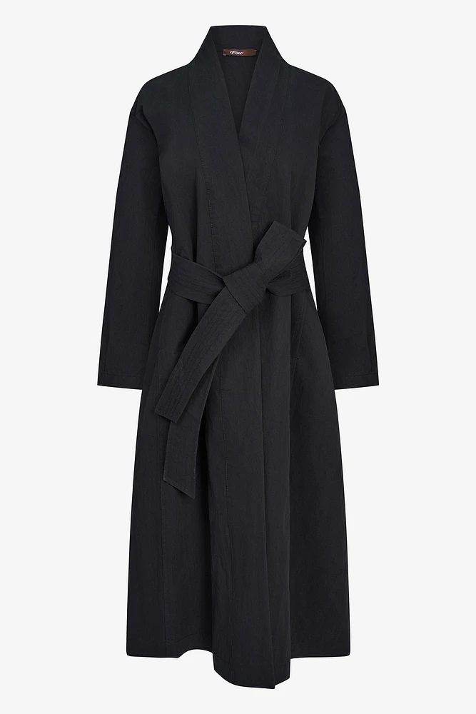 Black Belted Coat | Ema&Carla