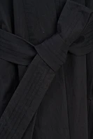 Manteau noir ceinturé | Ema&Carla
