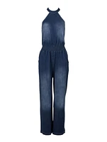 M Made Italy – Ladies Woven Jumpsuit Jeans