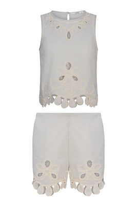 Embroidered Linen Set | Ema&Carla