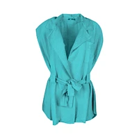 Women's Sleeveless Woven Jacket