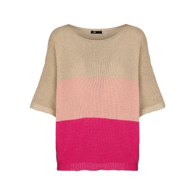M Made Italy — Pull tricoté à manches mi-longues pour femme