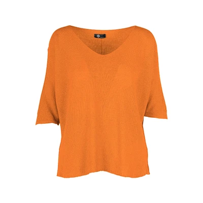 M Made Italy — Pull en tricot à manches trois-quarts pour femme