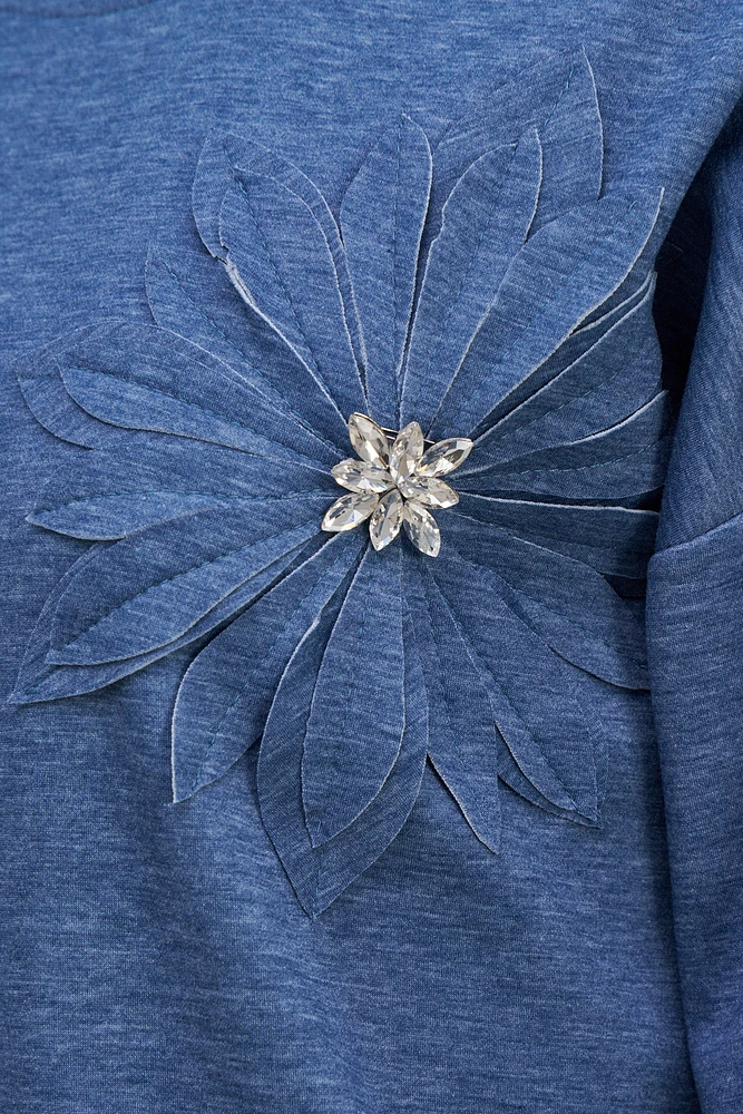 Floral Beige Sweatshirt | Ema&Carla