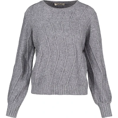 Astrid – Women's Knit Sweater Charcoal Melange