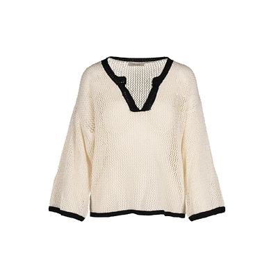 Astrid — Pull en maille douillette pour femme Crème