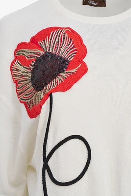 Haut en tricot fleuri | Ema&Carla