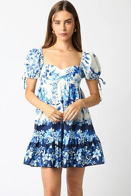 Blue Ava Floral Dress