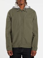 Silent Sherpa Plaid Jacket Army Green Combo