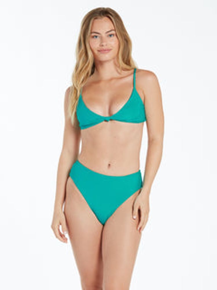 Volcom Simply Rib Triangle Bikini Top - Lime