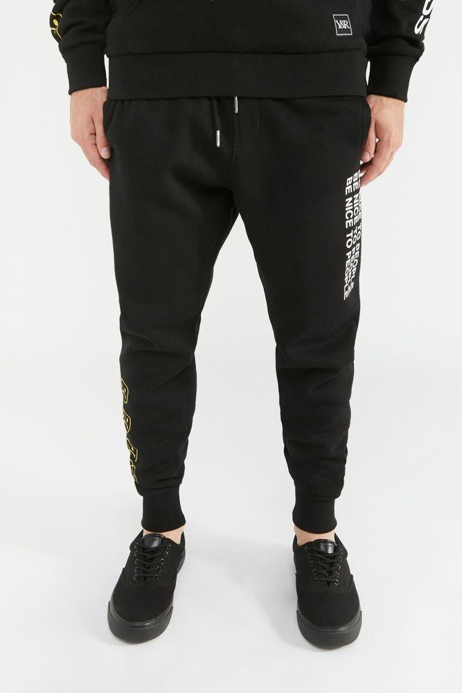 Young & Reckless Mens Be Nice Smiley Jogger - Black / | Bayshore Shopping  Centre