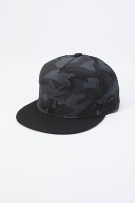 Zoo York Mens Camo Snapback Hat - Black / O/S
