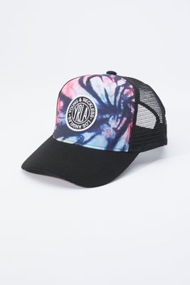 Young & Reckless Mens Tie-Dye Trucker Hat - Black / O/S