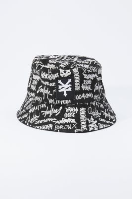 Zoo York Mens Graffiti Print Bucket Hat - Black / O/S