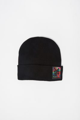 Zoo York Mens Rubber Patch Beanie - Black / O/S