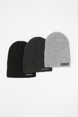 Zoo York Mens Solid Colour Beanie 3-Pack - / O/S