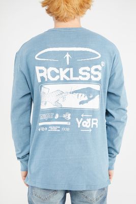 Young & Reckless Mens Pigment Wash Oversized Long Sleeve Top - /