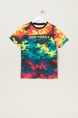 Zoo York Youth Rainbow Logo T-Shirt - Multi /
