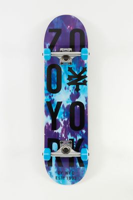 Zoo York Stacked Tie Dye Skateboard 8" - Blue / 8