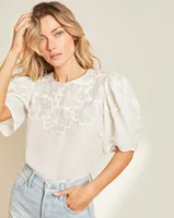 Kamryn Floral Appliqué Top