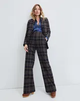 Tuli Brushed-Plaid Pant