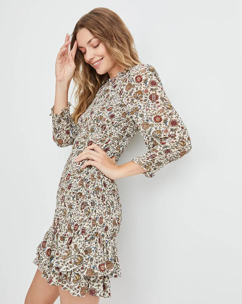 Farha Vine-Floral Minidress