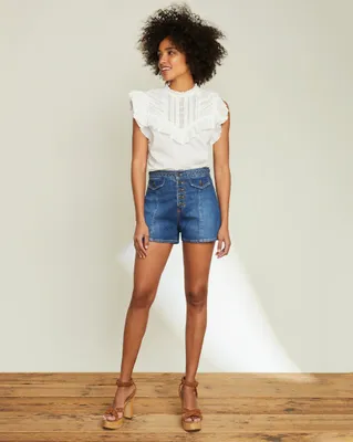 Sophie Denim Short | Braided Waist