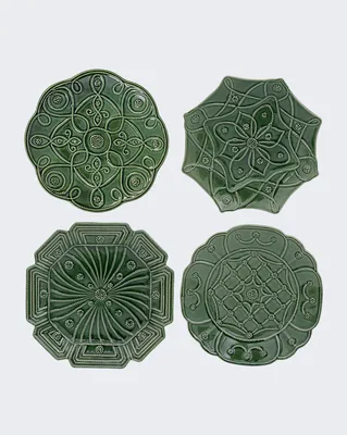 Jardins Du Monde Green Party Plate (Set of 4)