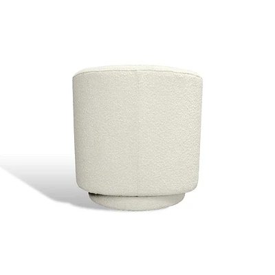 Barrel Boucle Swivel Chair