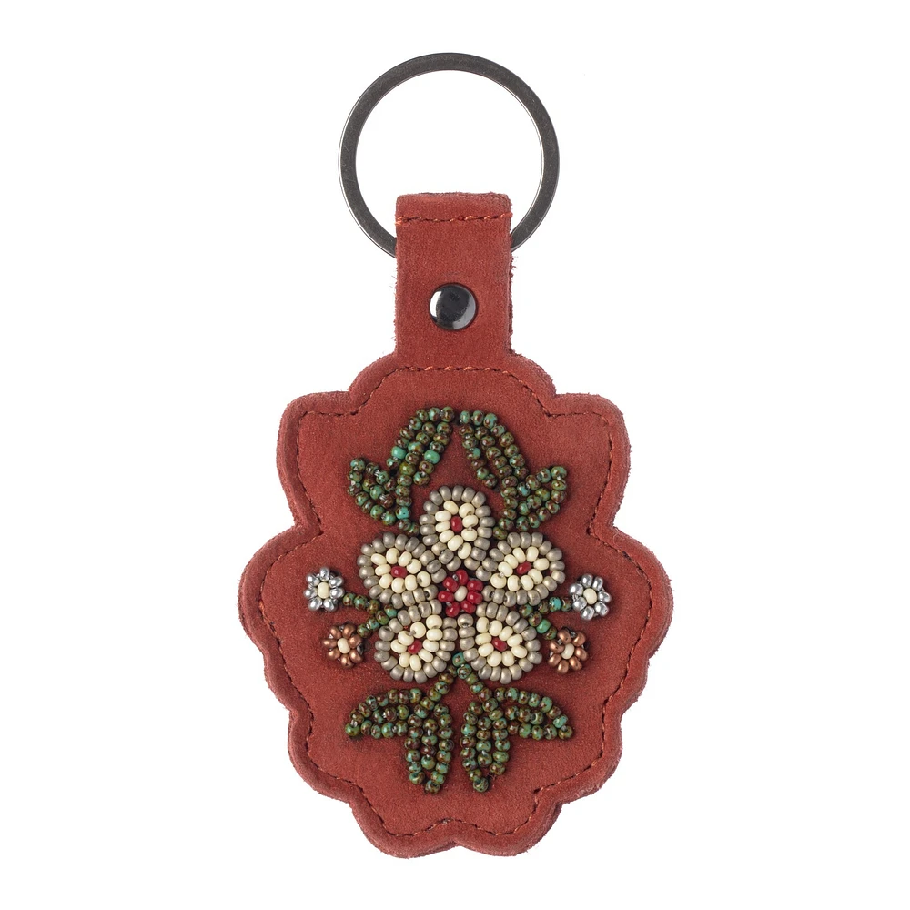 Floret Beaded Keychain