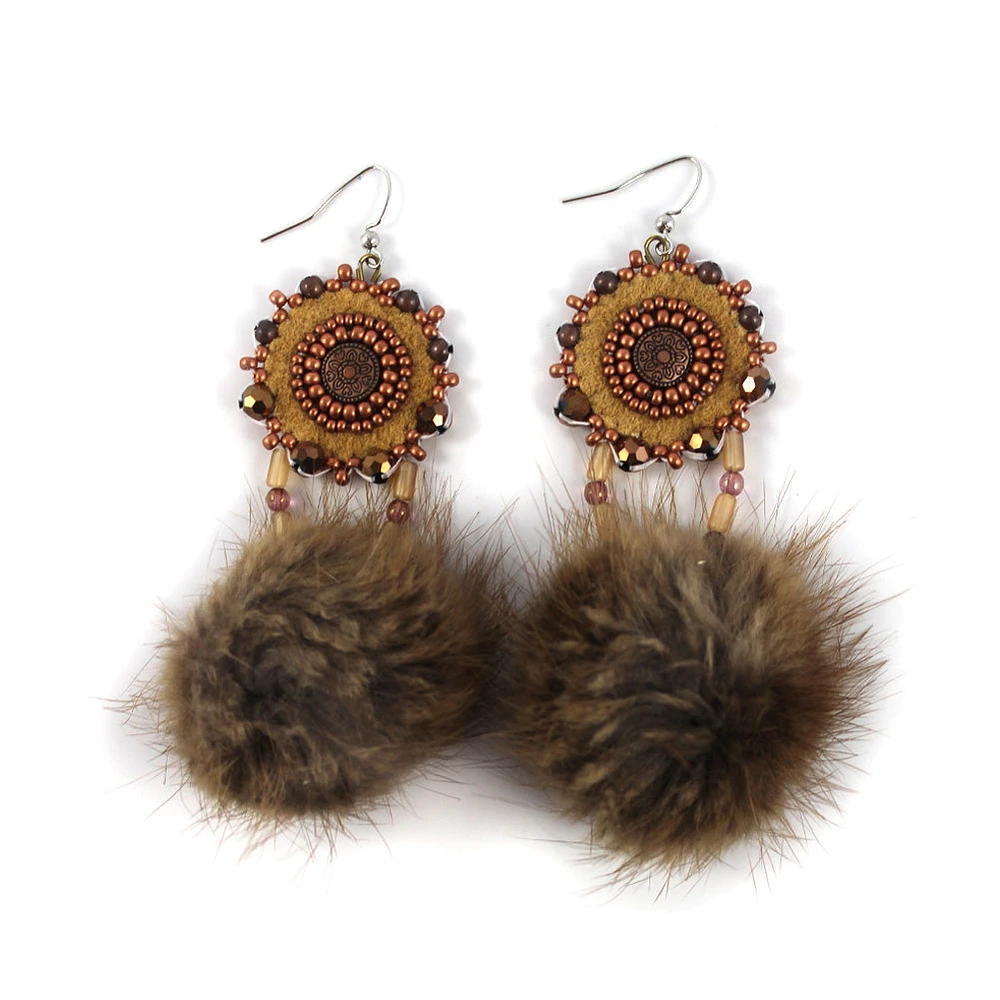 Crystal Behn Pompoms Earrings