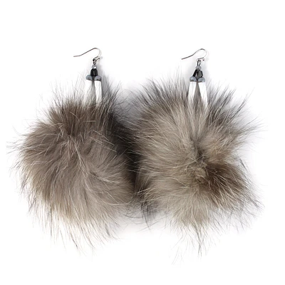 Crystal Behn Fox Fur Earrings
