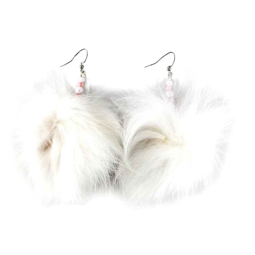 Crystal Behn Fox Fur Earrings