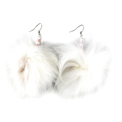 Boucles d'oreilles en fourrure de renard Crystal Behn