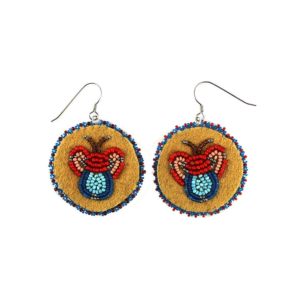 Coral Madge Beaded Earrings