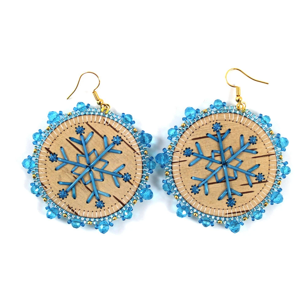 Christina Stonefish Snowflake Earrings