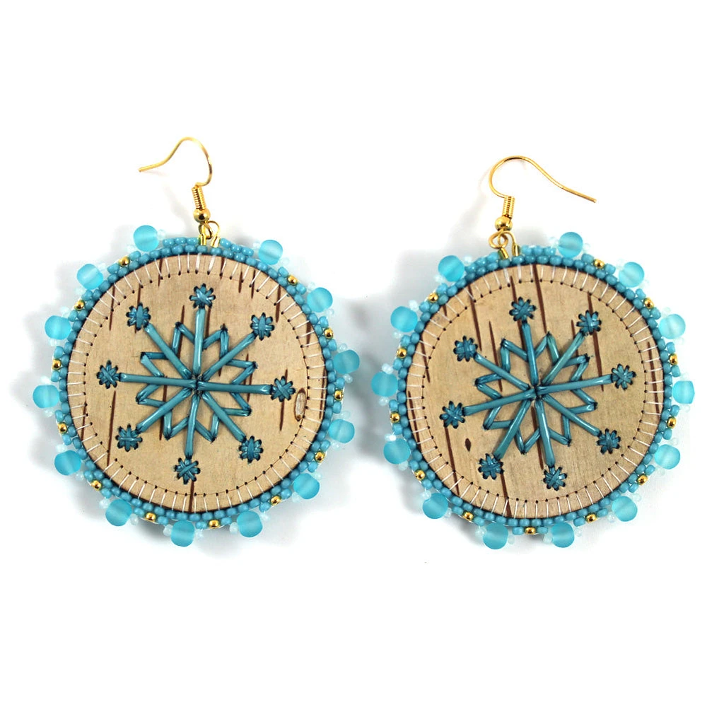 Christina Stonefish Snowflake Earrings