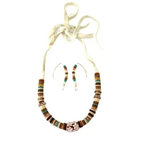 Elsie Canadien Beaded Necklace and Earrings Set