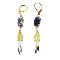 Leanne Niziol Sodalite Quill Earrings