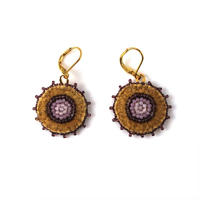 Megan Guimond Purple Beaded Earrings