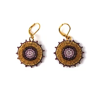 Megan Guimond Purple Beaded Earrings