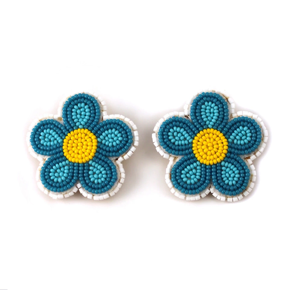 Rhonda Chartrand Floral Beaded Earrings