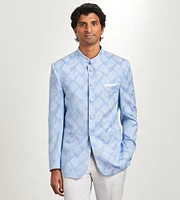 Modern Fit Jacquard Nehru Suit Jacket