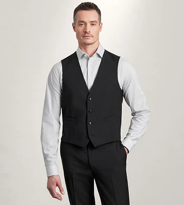 Black Neat Suit Vest