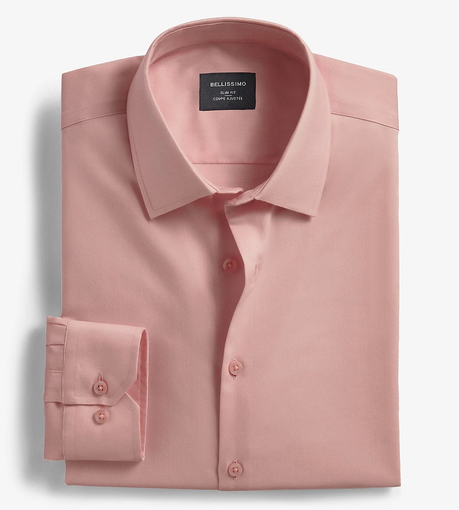 Slim Fit Non-Iron Sateen Dress Shirt
