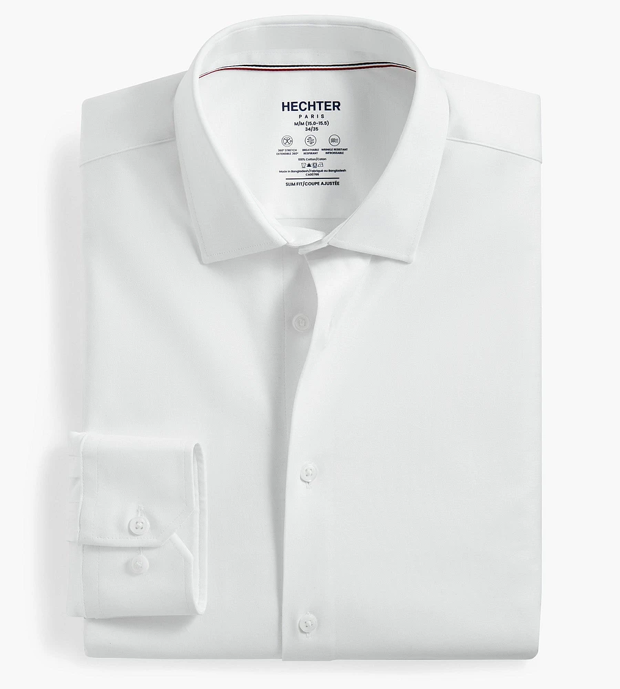 Slim Fit 360° Stretch Knit Non-Iron Soft Touch Jersey Dress Shirt