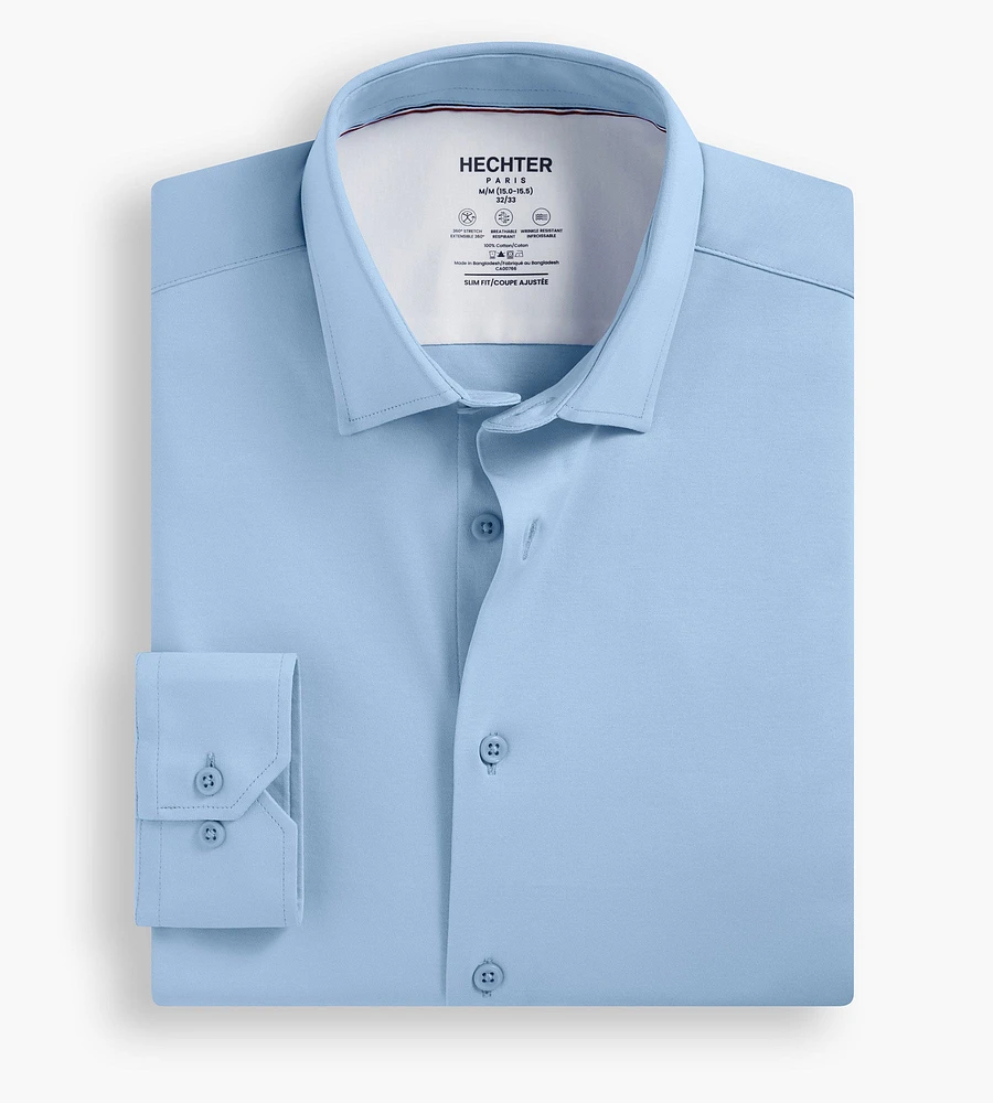 Slim Fit 360° Stretch Soft Touch Jersey Dress Shirt